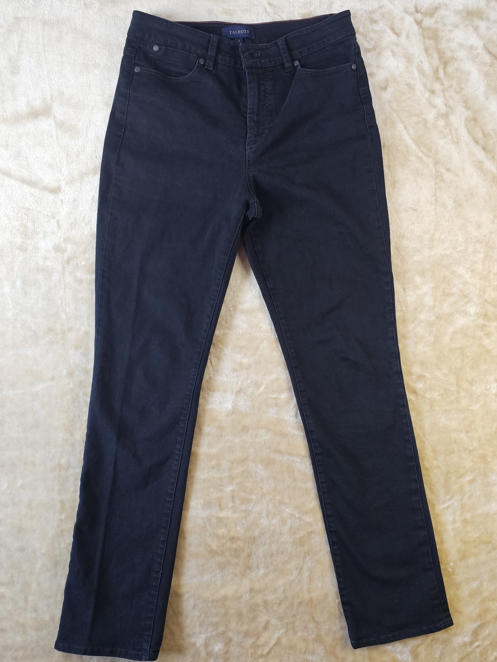 Talbots Women's Slim Straight Jeans in Black